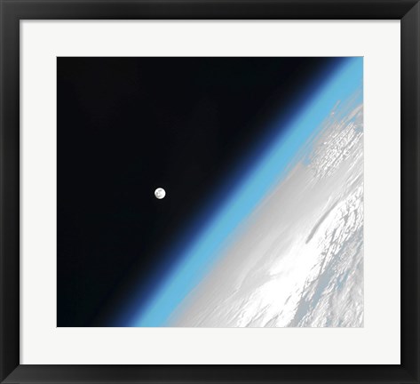 Framed Moon and Earth&#39;s Atmosphere Print