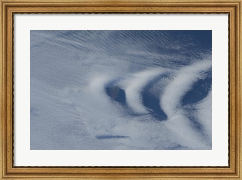 Framed Wave clouds Near Ile Aux Cochons Print