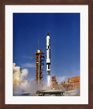 Framed Gemini 12 Astronauts Lift off Aboard a Titan Launch Vehicle Print