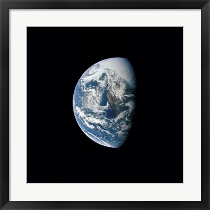 Framed View of Earth taken from the Apollo 13 Spacecraft Print