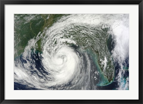 Framed Hurricane Isaac in the Gulf of Mexico Print