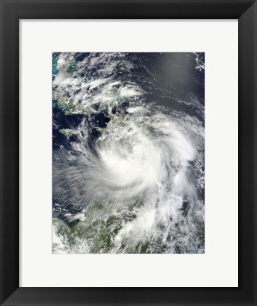 Framed Tropical Storm Isaac Moving through the Eastern Caribbean Sea Print