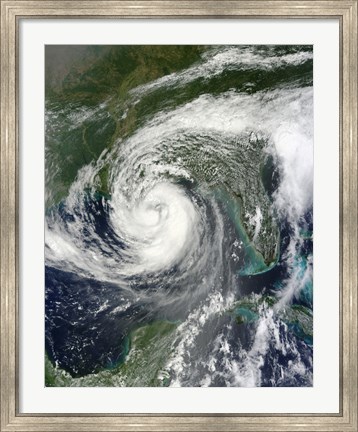 Framed Tropical Storm Isaac Moving through the Gulf of Mexico Print