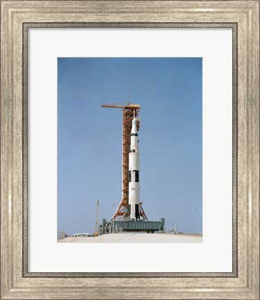 Framed Apollo 10 Space Vehicle on the Launch Pad at Kennedy Space Center Print