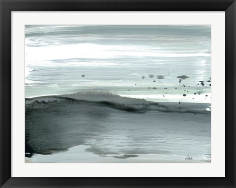 Framed Silver Silence: Dappled Shore Print