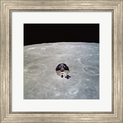 Framed Apollo 10 Command and Service Modules in Lunar Orbit Print