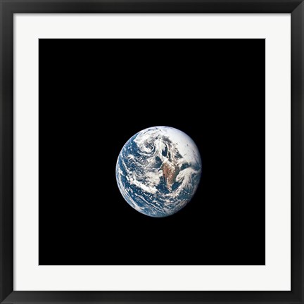 Framed view of Earth taken from the Apollo 10 Spacecraft Print