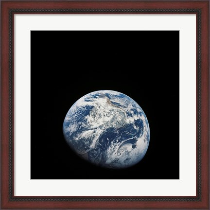 Framed View of Earth taken from the Aollo 8 Spacecraft Print