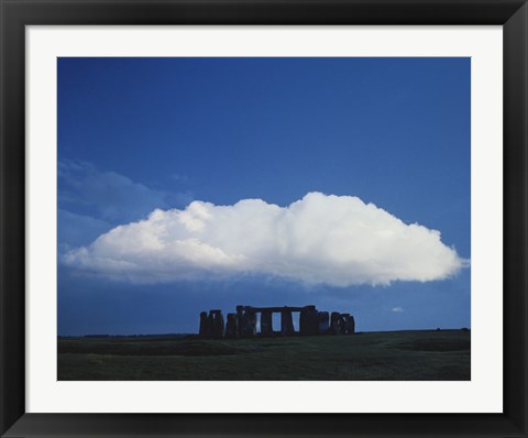 Framed Large Cloud over Stonehenge, Wiltshire, England Print