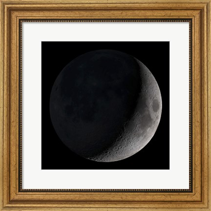 Framed Waxing Crescent Moon Print