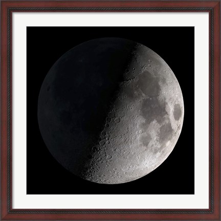 Framed First Quarter Moon Print