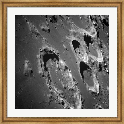 Framed Oblique view of the Lunar Surface Print