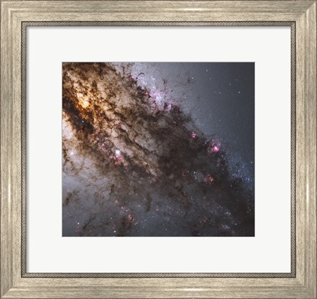 Framed Dark Lanes of Dust Crisscross the Elliptical Galaxy Centaurus A Print
