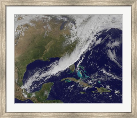 Framed strong Cold front Moving through the Eastern United States Print