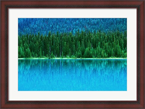 Framed Emerald Lake Boathouse, Yoho National Park, British Columbia, Canada (horizontal) Print