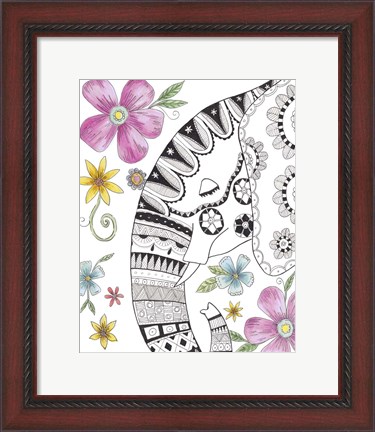 Framed Tribal Elephant Portrait 2 Print