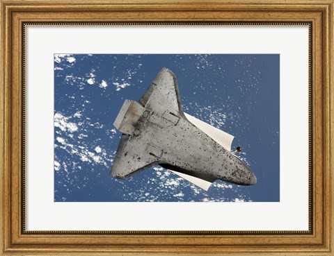 Framed Underside of Space Shuttle Discovery Print