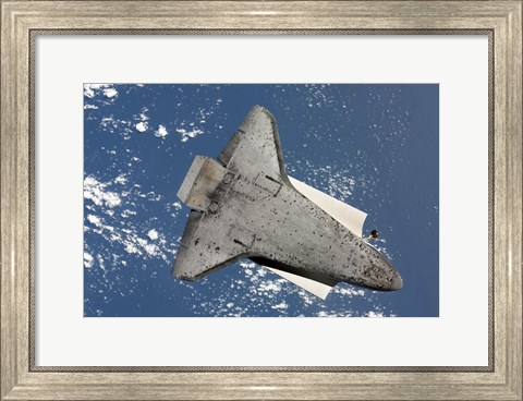 Framed Underside of Space Shuttle Discovery Print
