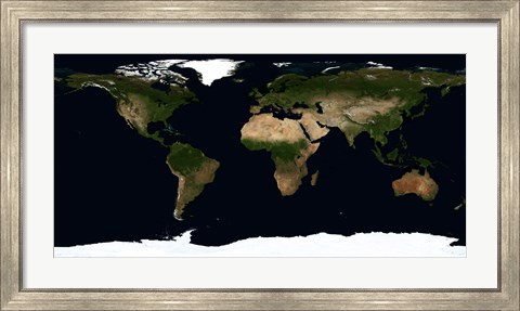 Framed Global Image of the World Print