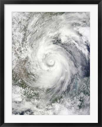 Framed Hurricane Alex over the Western Gulf of Mexico Print