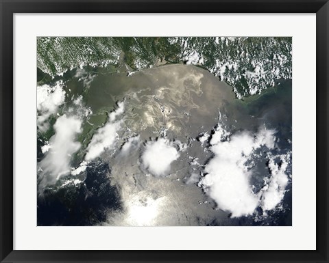 Framed Oil Slick in the Gulf of Mexico Print