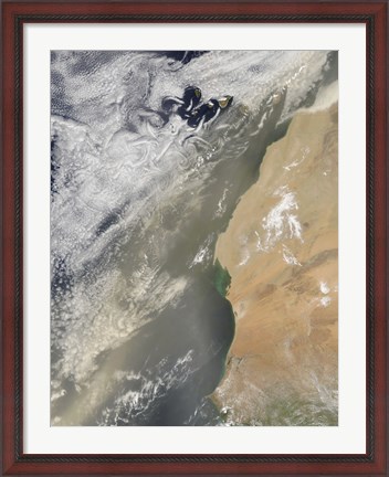 Framed Dust Storm off West Africa Print