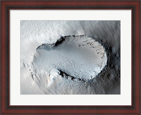 Framed small Cone on the Side of one of Mars&#39; Giant Shield Volcanoes Print