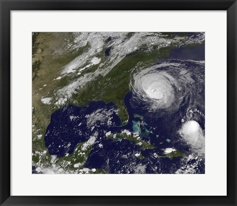 Framed Hurricane Earl Print