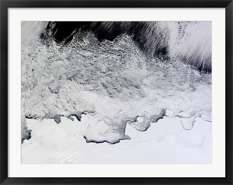 Framed Banzare, Sabrina, and Budd Coasts, Antarctica Print
