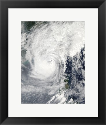 Framed Typhoon Megi Print