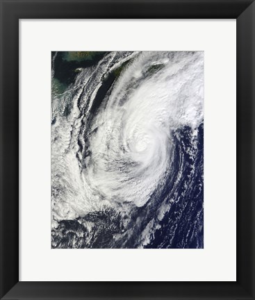 Framed Typhoon Chaba over the Ryukyu Islands, Japan Print