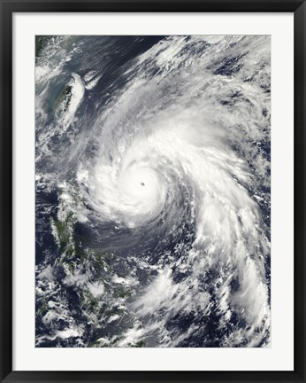 Framed Super Typhoon Megi Print