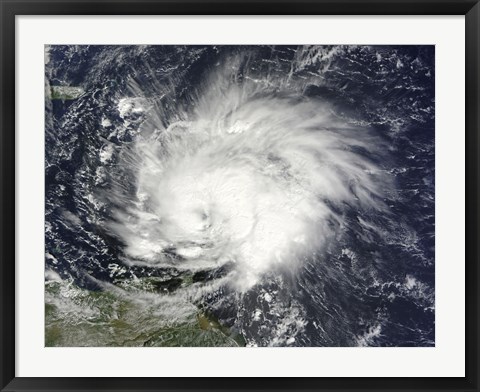 Framed Hurricane Tomas over the Lesser Antilles Print