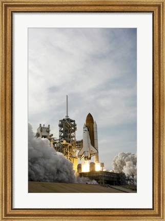 Framed Space Shuttle Takes off from Kennedy Space Center Print