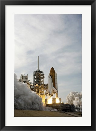 Framed Space Shuttle Takes off from Kennedy Space Center Print