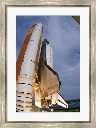 Framed Underside View of Space Shuttle Taking Off Print