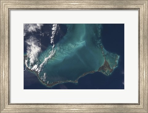 Framed Bahamas&#39; Lengthy Narrow Eleuthra Island Print