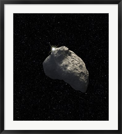 Framed Artist&#39;s Impression of a One-Half-Mile-Diameter Kuiper Belt Object Print
