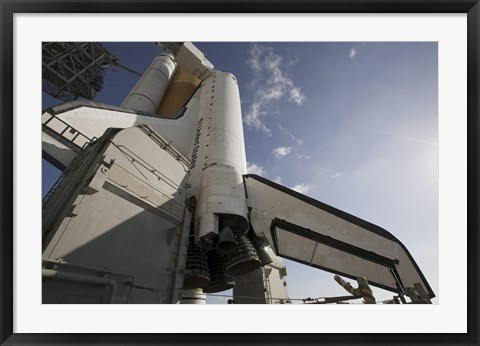 Framed Space Shuttle Endeavour on the Launch pad at Kennedy Space Center, Florida Print