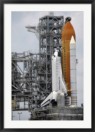 Framed Space Shuttle Endeavour on the Launch pad at Kennedy Space Center Print
