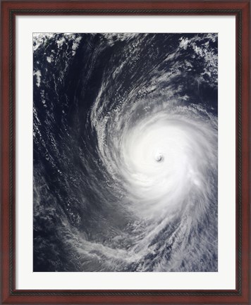 Framed Super Typhoon Melor Hovers over the Pacific Ocean Print