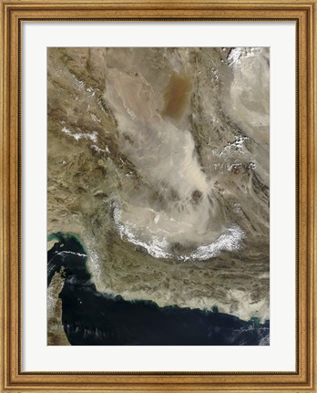 Framed Dust Storm in Iran Print