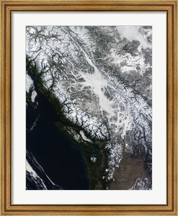Framed Fog and Snow in British Columbia Print