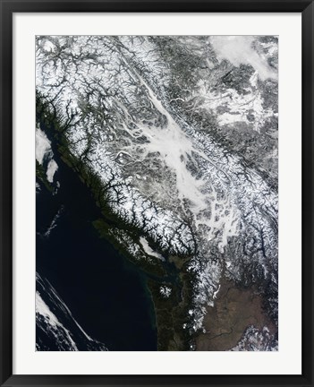 Framed Fog and Snow in British Columbia Print