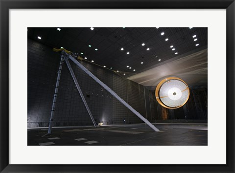 Framed Parachute Undergoes Flight-Qualification Testing inside a Wind Tunnel Print