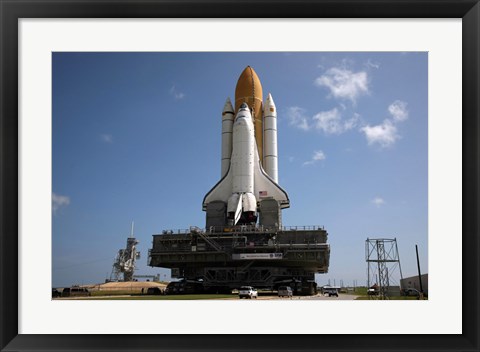 Framed Space Shuttle Discovery makes its way to the launch pad at Kennedy Space Center Print