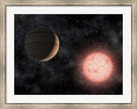 Framed Artist&#39;s Concept of the Smallest Star Known to Host a Planet Print