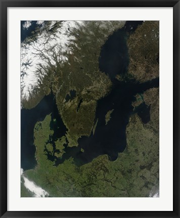 Framed Southern Scandinavia Print