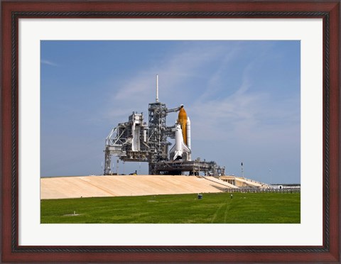 Framed Space Shuttle Endeavour on the Launch Pad at Kennedy Space Center, Florida Print