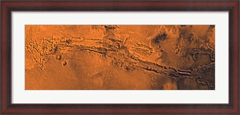 Framed Valles Marineris, the Great Canyon of Mars Print